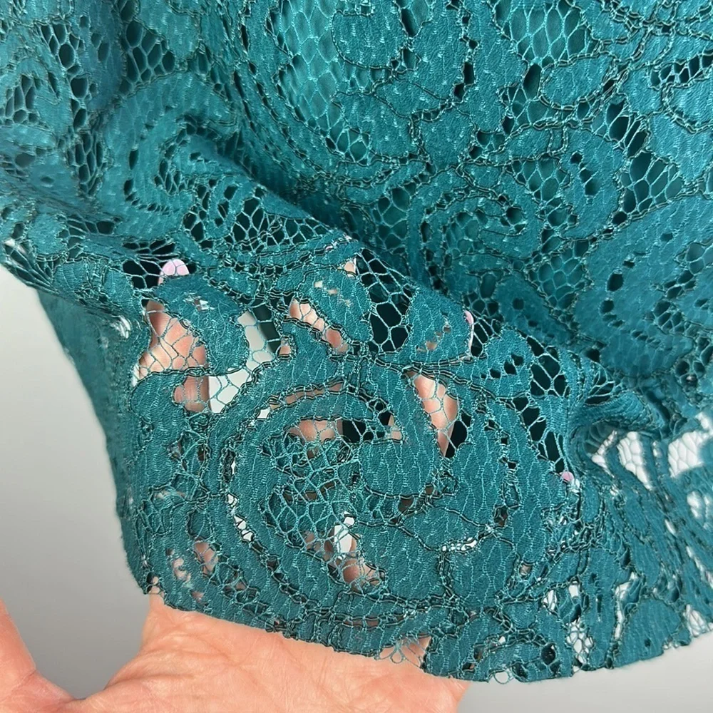 NEW J. Crew Cathleen Dress Green Leavers Lace Size 2 Strapless Prom Bridesmaid